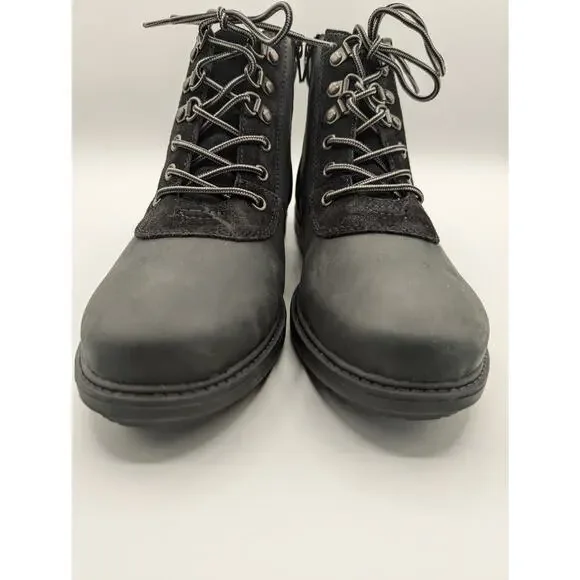 Clarks | Raisie Vita Boot Ankle Leather Zip Up & Tie | Sz 9.5 W - Picture 3 of 12